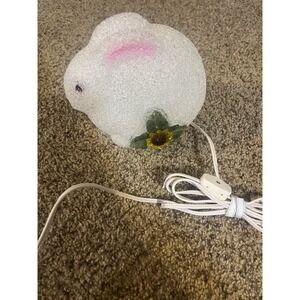 White Bunny Gel Rubber Electric‎ Table Night Light